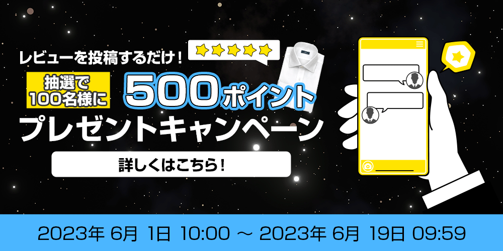 レビュー投稿　抽選で合計100名様に500ptプレゼントキャンペーン