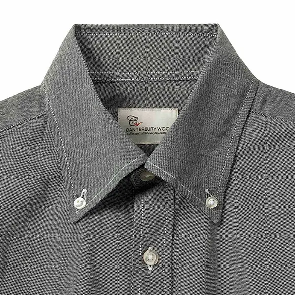canterbury wood 綿100% コットン 長袖 カジュアルシャツ ボタンダウン