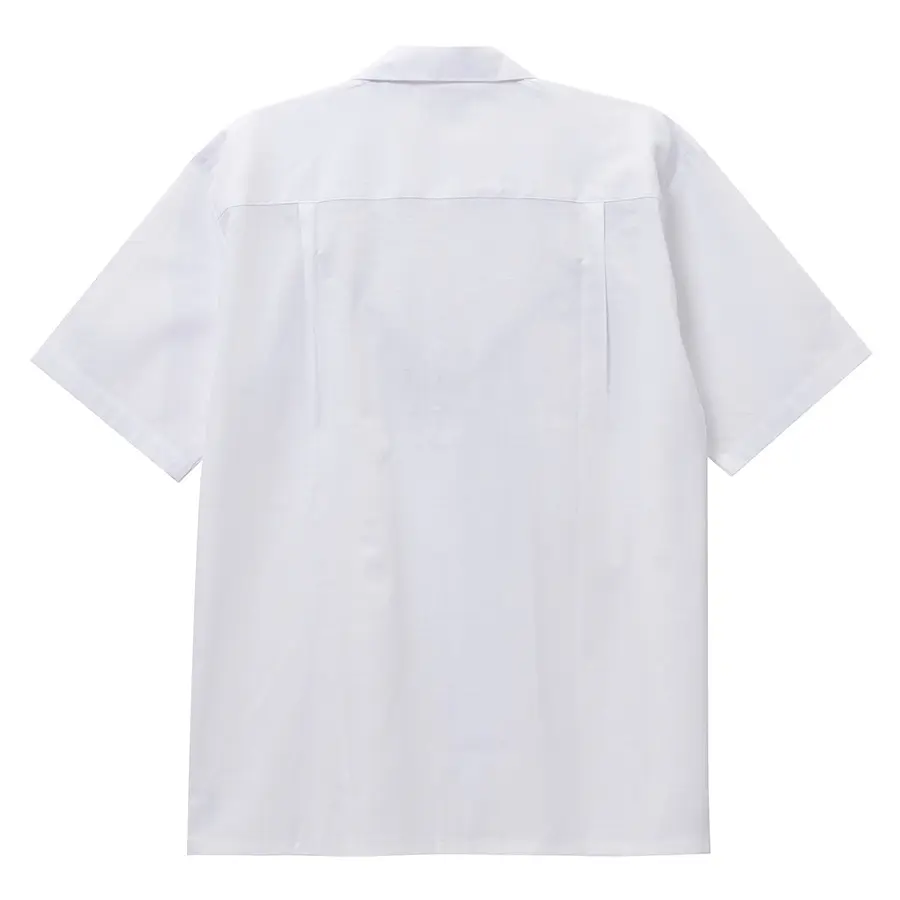 極美品 MASAKI MATSUSHIMA プリーツデザインシャツ 白 L相当 リネン混白無地オープンカラーシャツ｜SHIRT STATION（シャツ