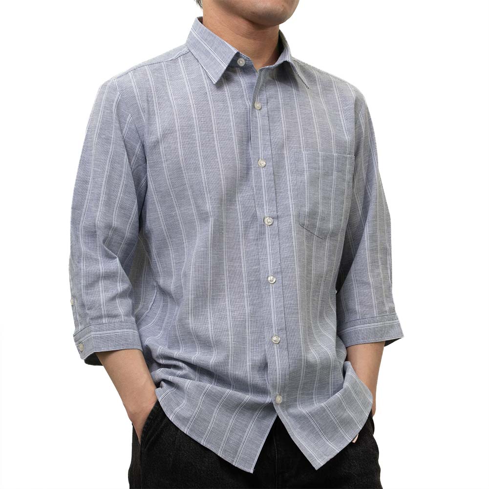 夏 夏物 夏服 サマー canterbury wood 七分袖 ワイシャツ カジュアル