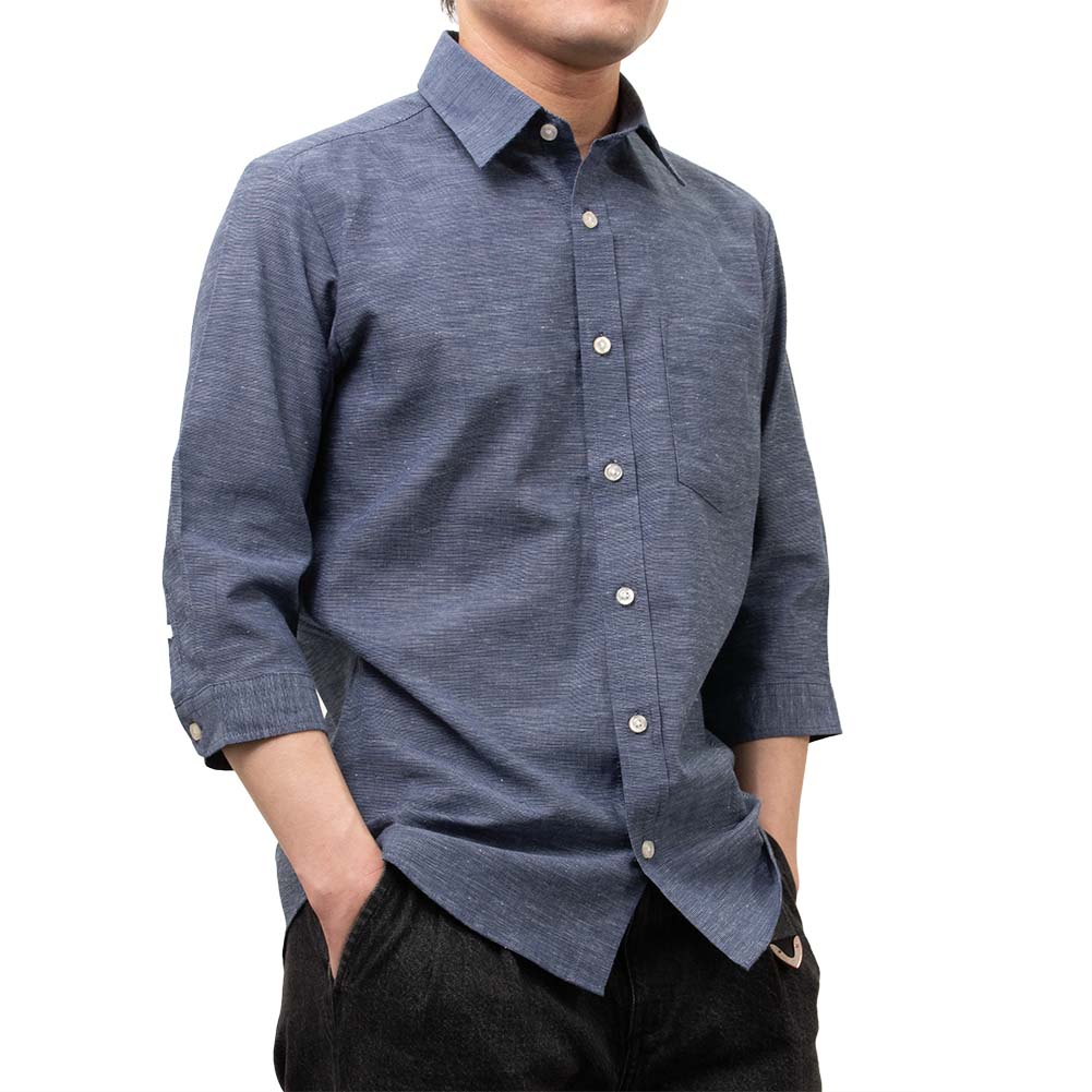 夏 夏物 夏服 サマー canterbury wood 七分袖 ワイシャツ カジュアル