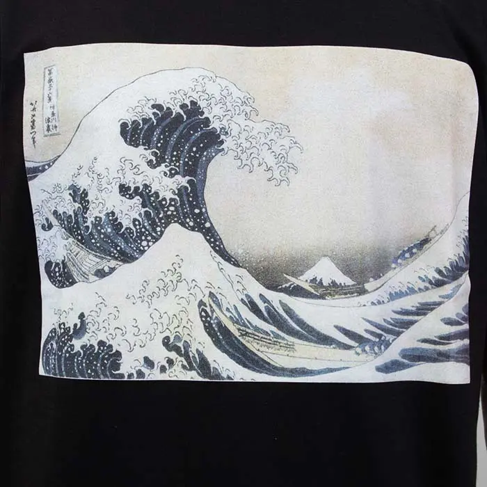 プリントＴシャツ　浮雲　葛飾北斎　神奈川沖浪裏 ホワイト（ラッピング不可）