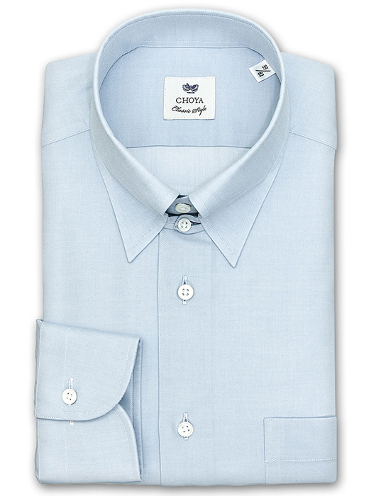 CHOYA Classic Style 長袖タブカラー　 ブルー ワイシャツ