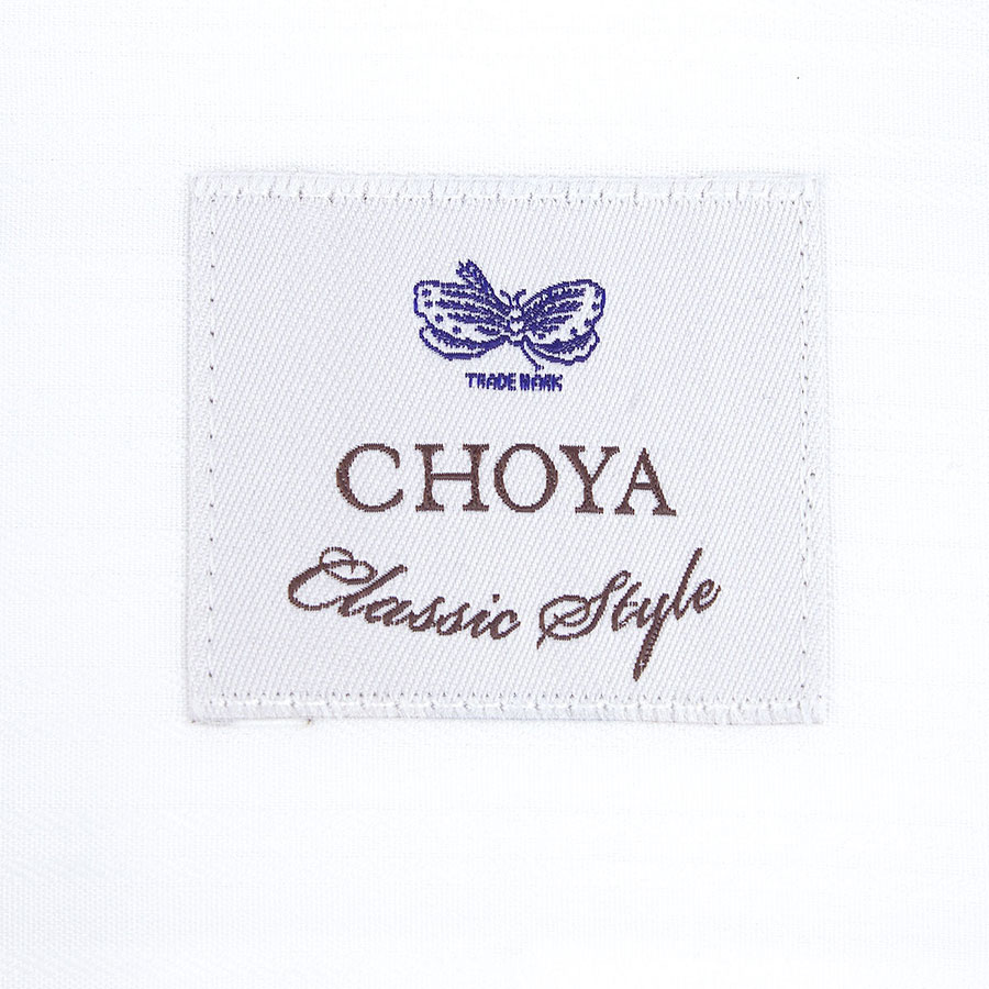 長袖カッタウェイ ホワイト ワイシャツ スリムフィット CHOYA Classic Style