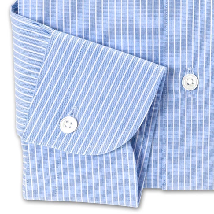 CHOYA Classic Style 長袖カッタウェイ ブルー スリムフィット ワイシャツ