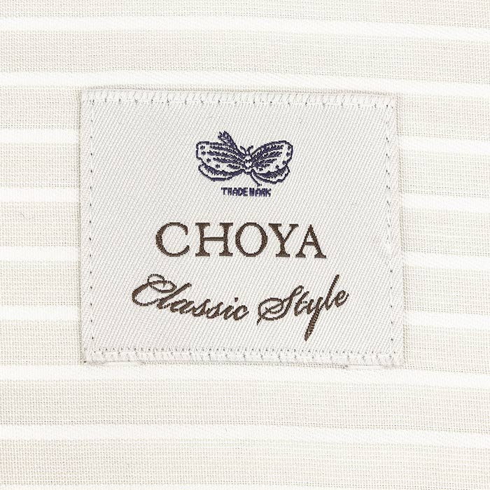 長袖ボタンダウン ベージュ ワイシャツ スリムフィット CHOYA Classic Style