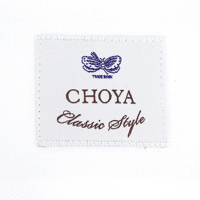 ワイシャツ スリムフィット 無地無地 ホワイト オックスフォード CHOYA