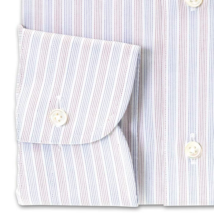CHOYA Classic Style 長袖ワイドカラー ブルー スリムフィット ワイシャツ