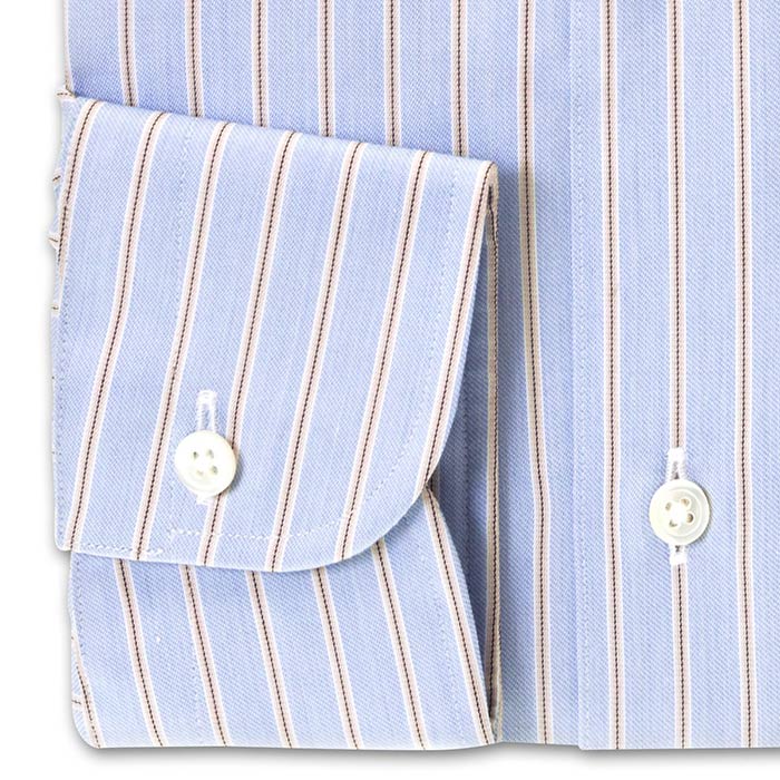 CHOYA Classic Style 長袖カッタウェイ ブルー スリムフィット ワイシャツ