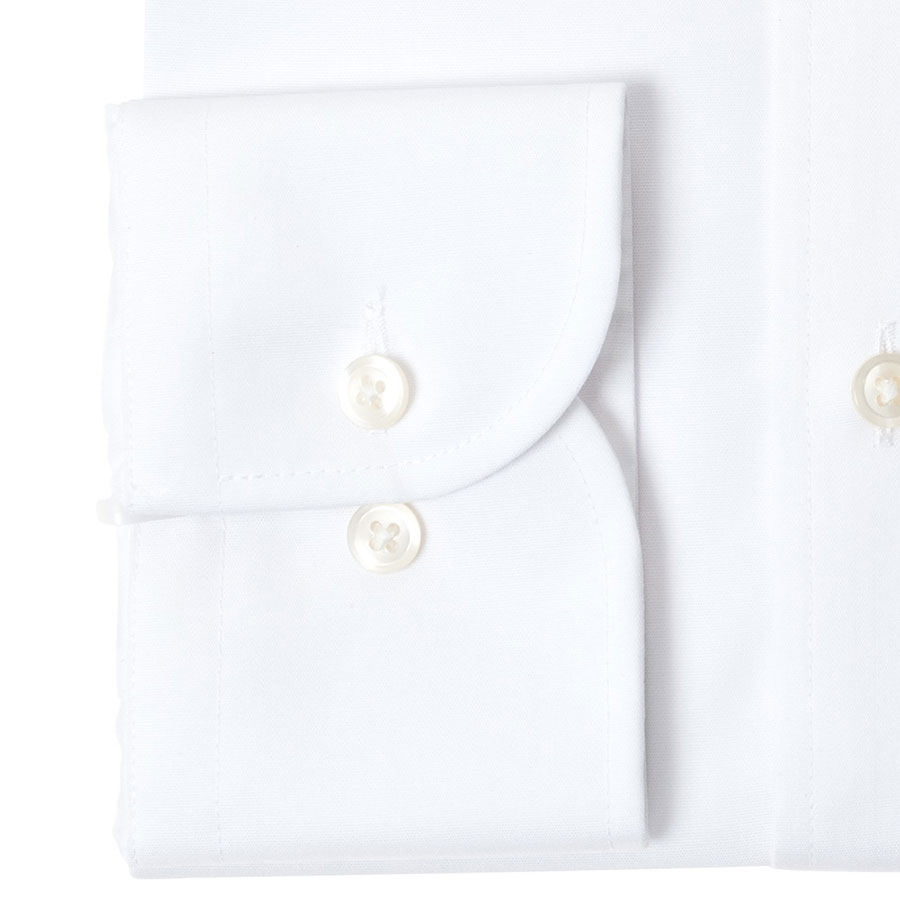 ワイシャツ スリムフィット 無地 ホワイト ブロード CHOYA SHIRT FACTORY