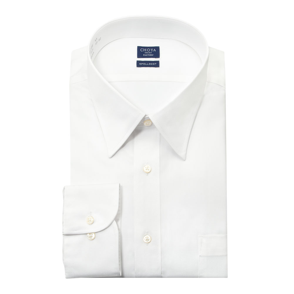 ワイシャツ 無地 ホワイト ブロード CHOYA SHIRT FACTORY