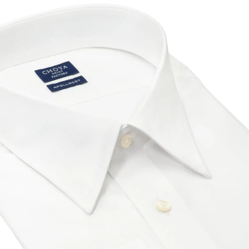 ワイシャツ 無地 ホワイト ブロード CHOYA SHIRT FACTORY