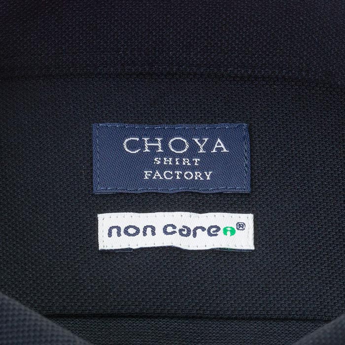 CHOYA SHIRT FACTORY（蝶矢シャツファクトリー）長袖 ニットシャツ(裄詰不可)ボタンダウン ネイビー ワイシャツ