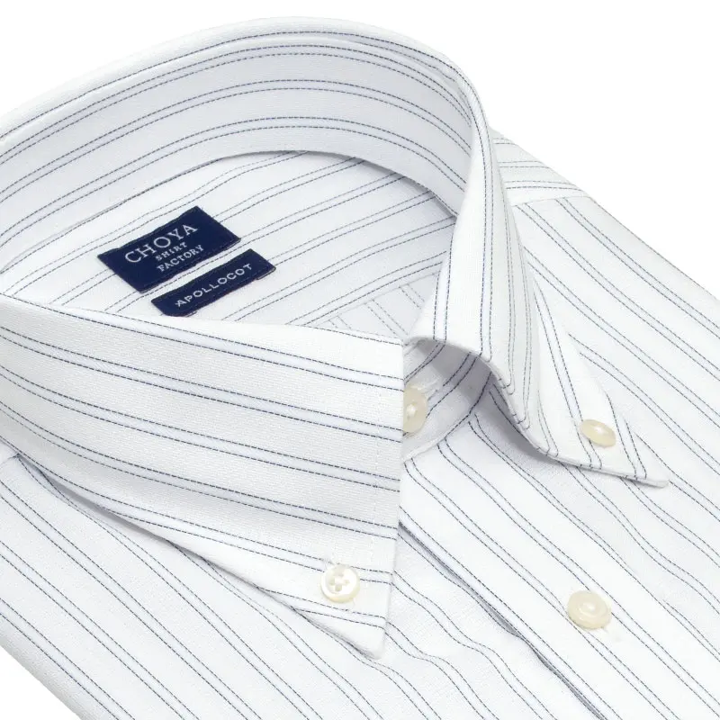 ワイシャツ ストライプ ブルー ブロード CHOYA SHIRT FACTORY｜CHOYA 