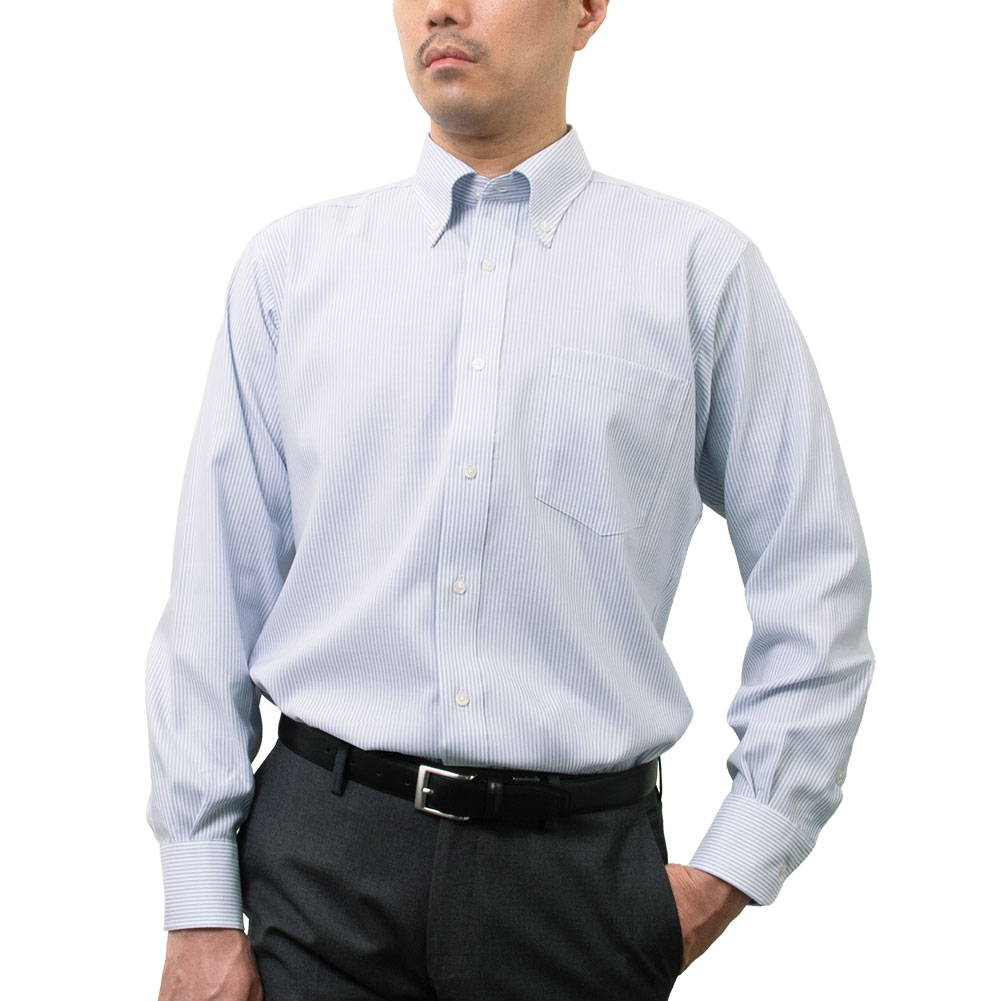 ワイシャツ ストライプ ブルー ブロード CHOYA SHIRT FACTORY｜CHOYA