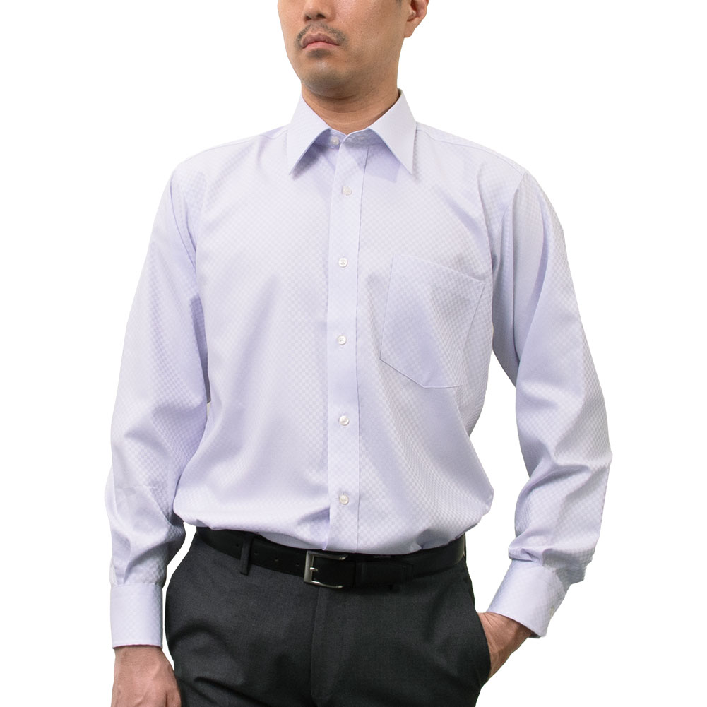 ワイシャツ チェック パープル ドビー CHOYA SHIRT FACTORY｜CHOYA