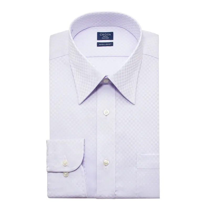 ワイシャツ チェック パープル ドビー CHOYA SHIRT FACTORY｜CHOYA