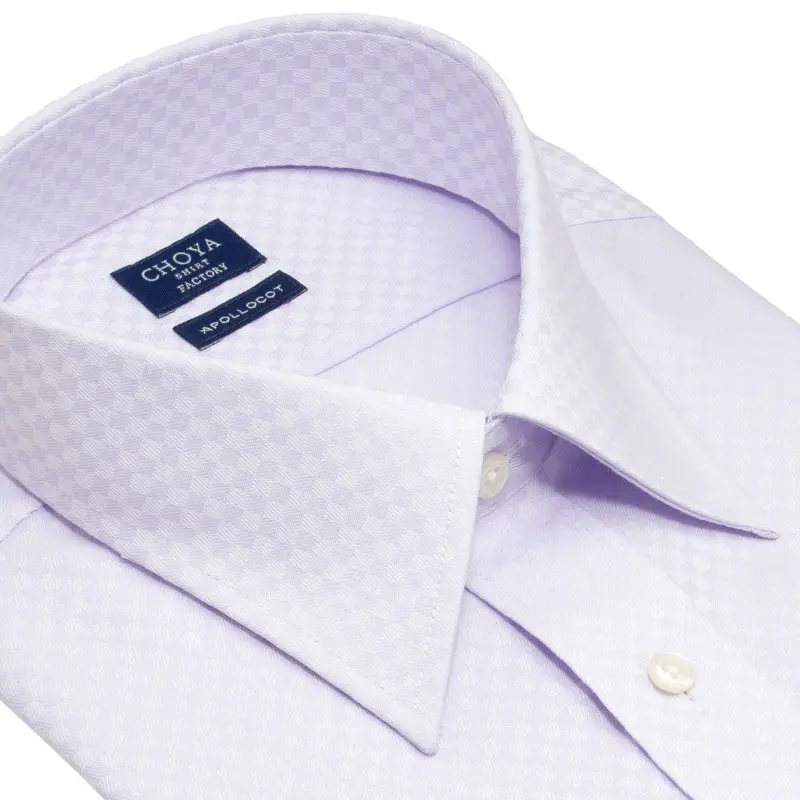 ワイシャツ チェック パープル ドビー CHOYA SHIRT FACTORY｜CHOYA