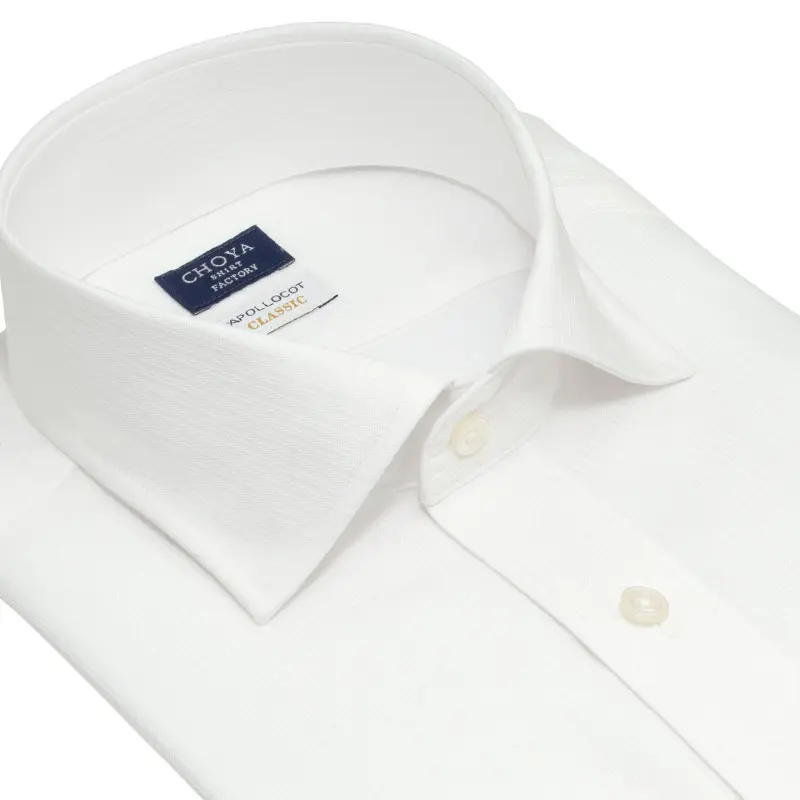 ワイシャツ ストライプ ホワイト ドビー CHOYA SHIRT FACTORY ワイシャツ ストライプ ホワイト ドビー CHOYA SHIRT FACTORY
