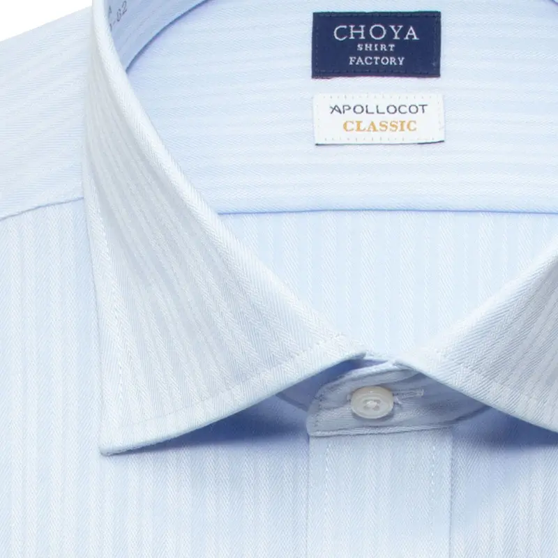 ワイシャツ ストライプ ブルー ドビー CHOYA SHIRT FACTORY classic