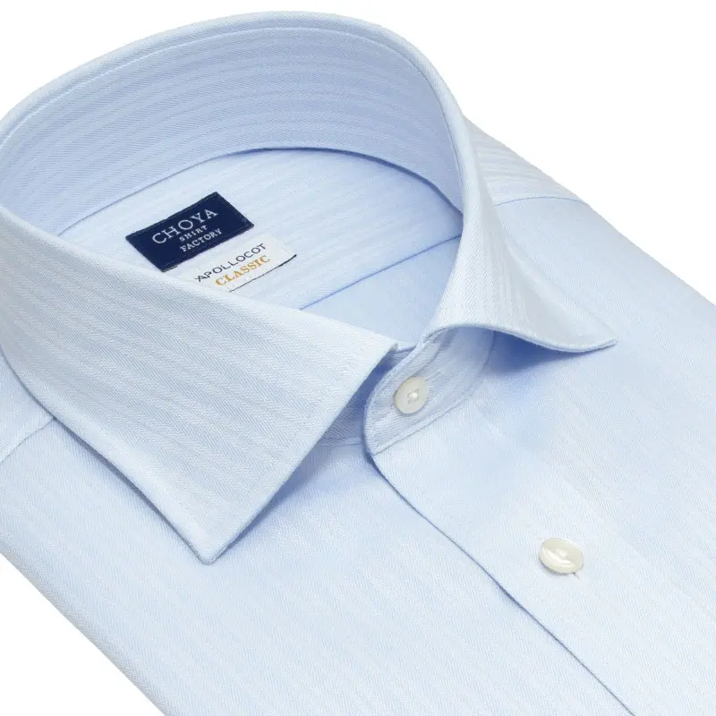 ワイシャツ ストライプ ブルー ドビー CHOYA SHIRT FACTORY classic