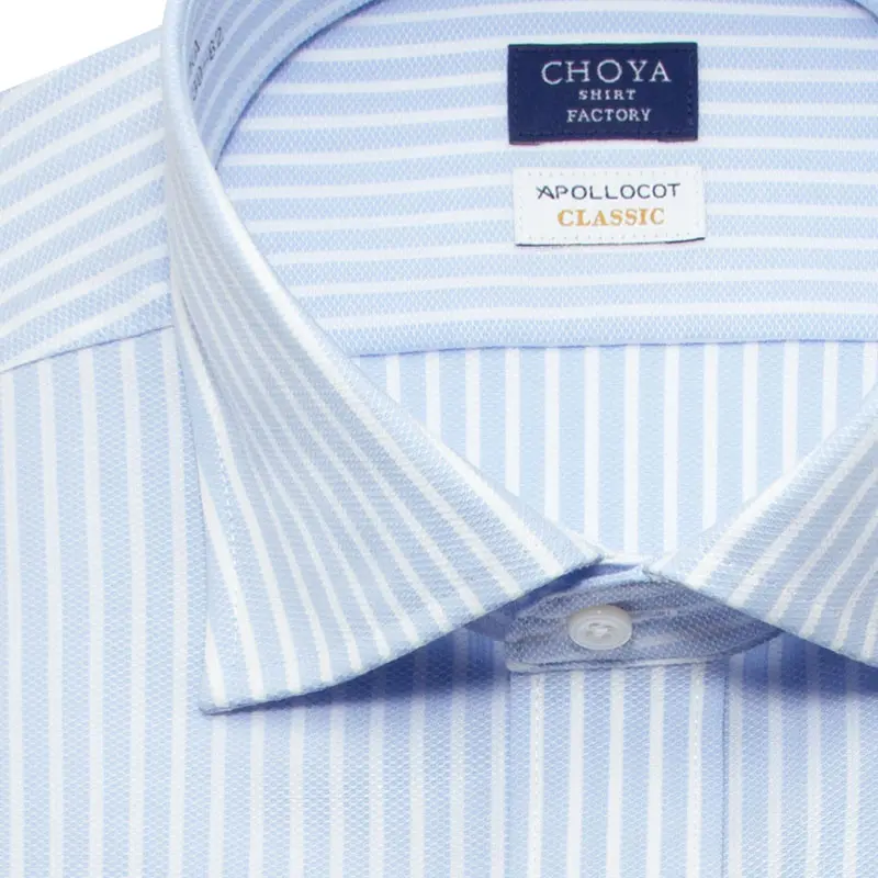 ワイシャツ ストライプ ブルー CHOYA SHIRT FACTORY classic｜CHOYA