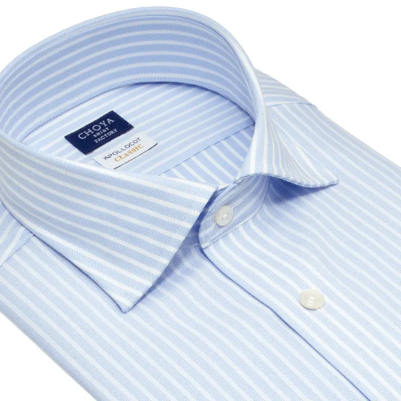 ワイシャツ ストライプ ブルー CHOYA SHIRT FACTORY classic｜CHOYA