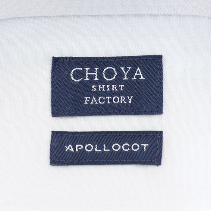 CHOYA SHIRT FACTORY 長袖レギュラーカラー ホワイト ワイシャツ
