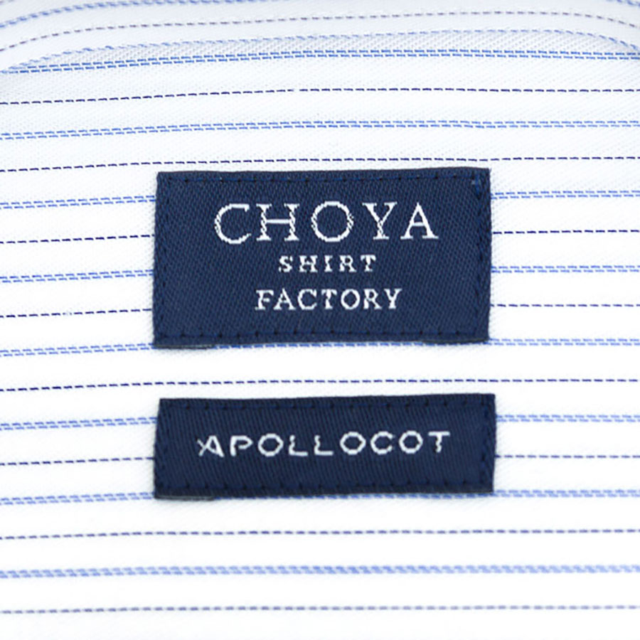 CHOYA SHIRT FACTORY 長袖レギュラーカラー ブルー ワイシャツ