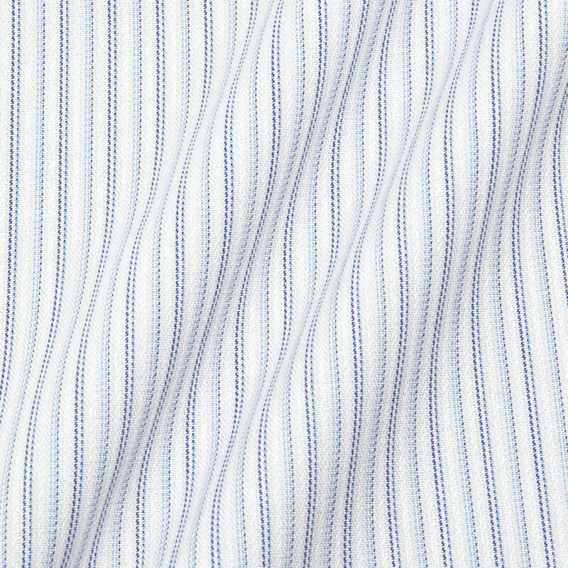 ワイシャツ スリムフィット ストライプ ブルー ドビー CHOYA SHIRT