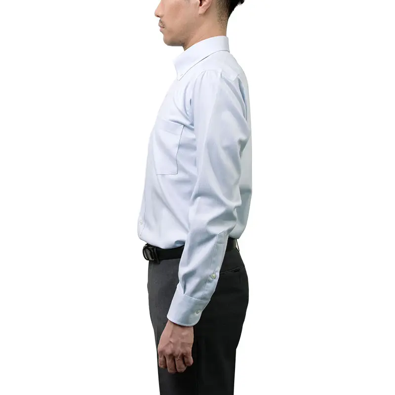 ワイシャツ スリムフィット ストライプ ブルー ドビー CHOYA SHIRT