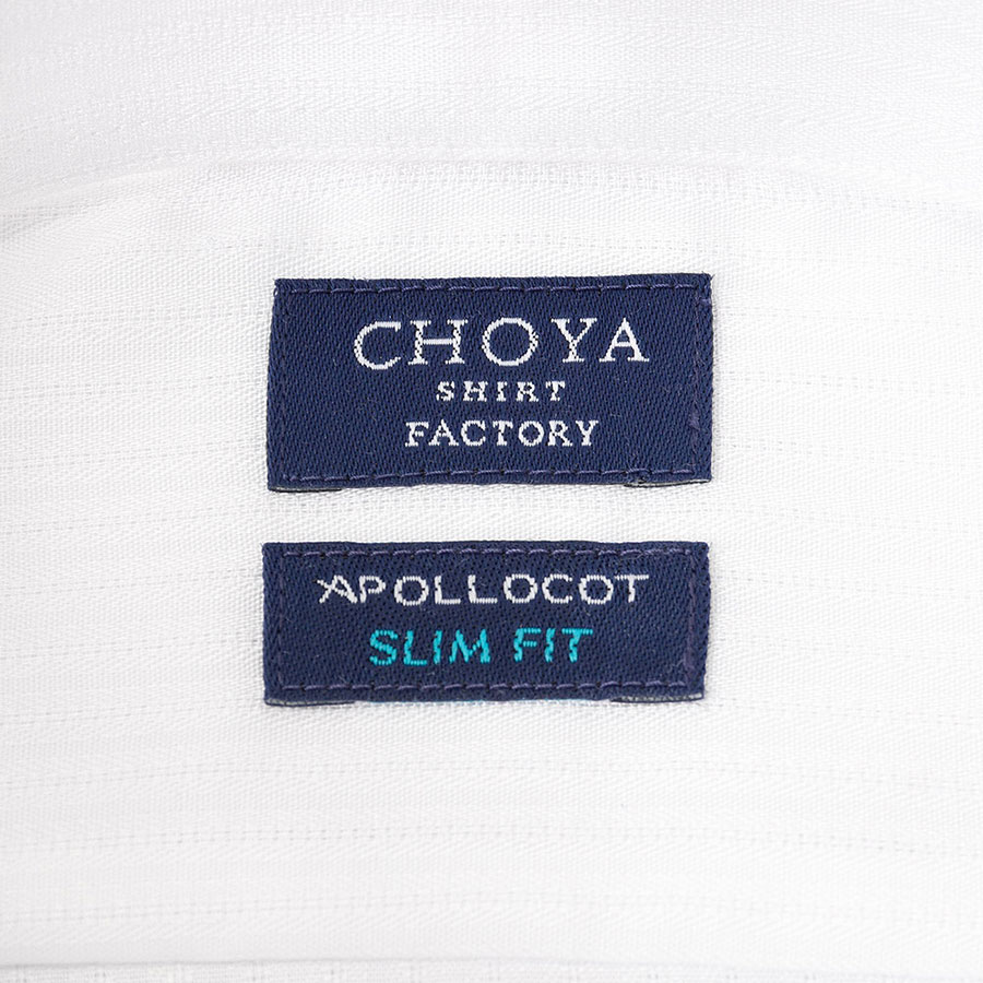 ワイシャツ スリムフィット ホワイト ドビー CHOYA SHIRT FACTORY