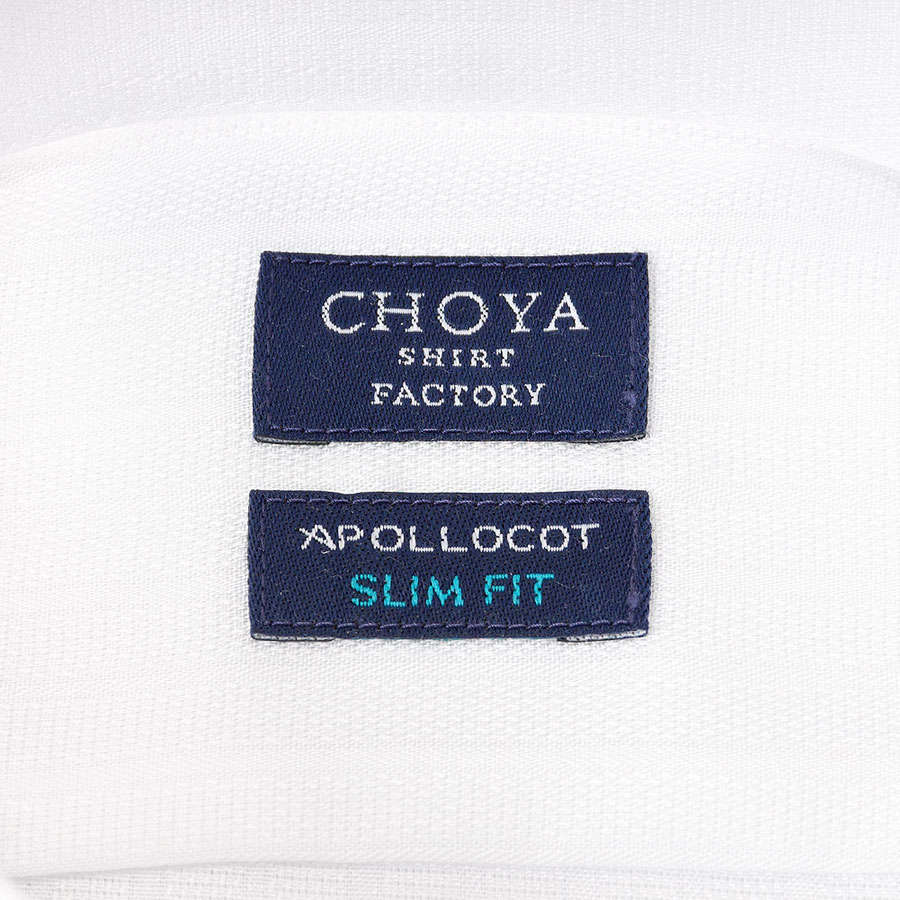 ワイシャツ スリムフィット ホワイト ドビー CHOYA SHIRT FACTORY