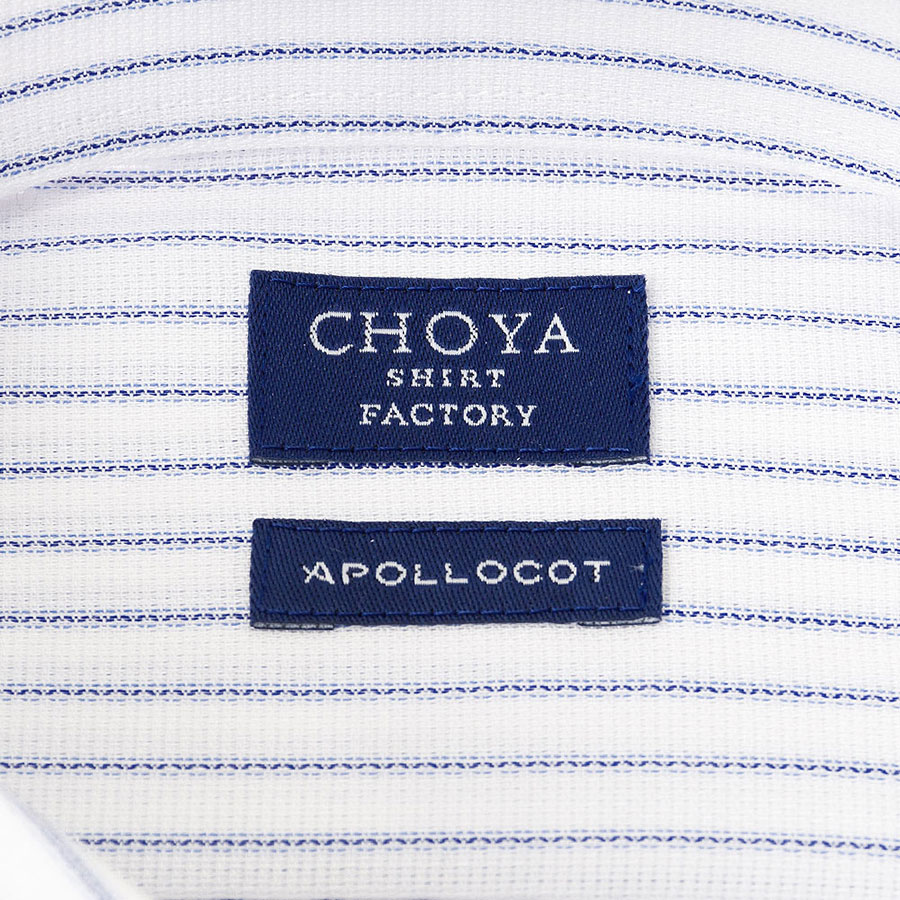 ワイシャツ ストライプ ブルー CHOYA SHIRT FACTORY