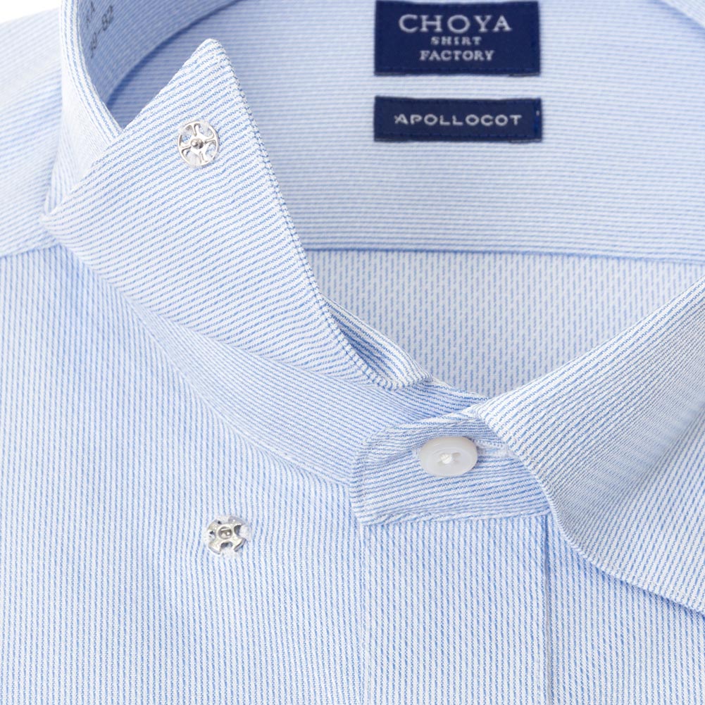 ワイシャツ ストライプ ブルー CHOYA SHIRT FACTORY