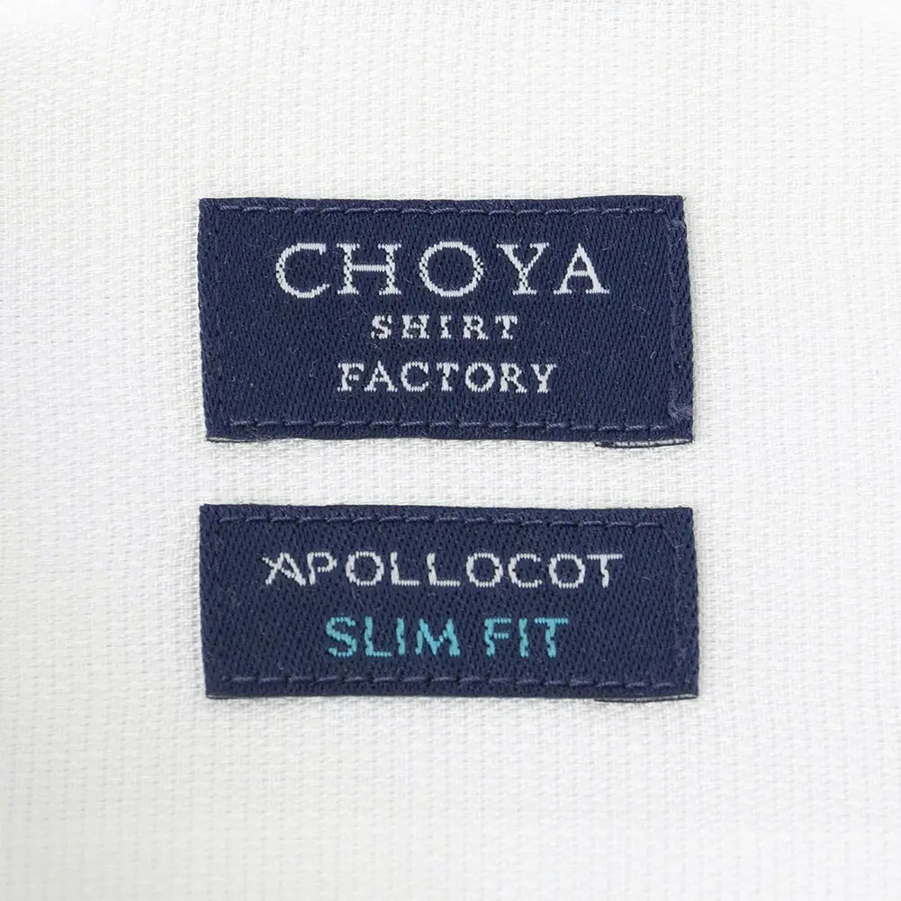 ワイシャツ スリムフィット ホワイト  ドビー CHOYA SHIRT FACTORY