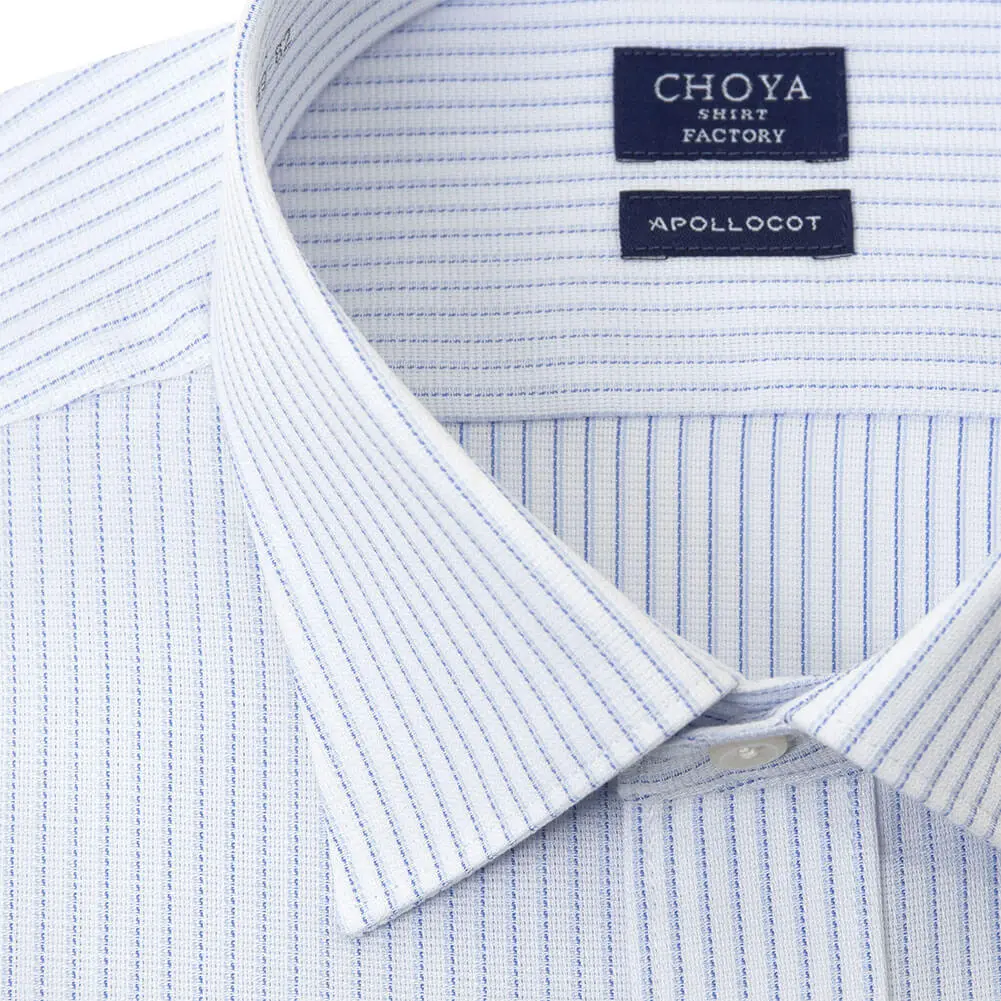 ワイシャツ ストライプ ブルー CHOYA SHIRT FACTORY