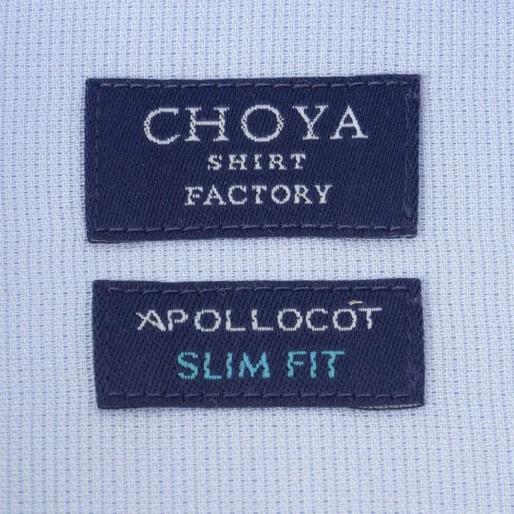 ワイシャツ スリムフィット 無地 ブルー CHOYA SHIRT FACTORY