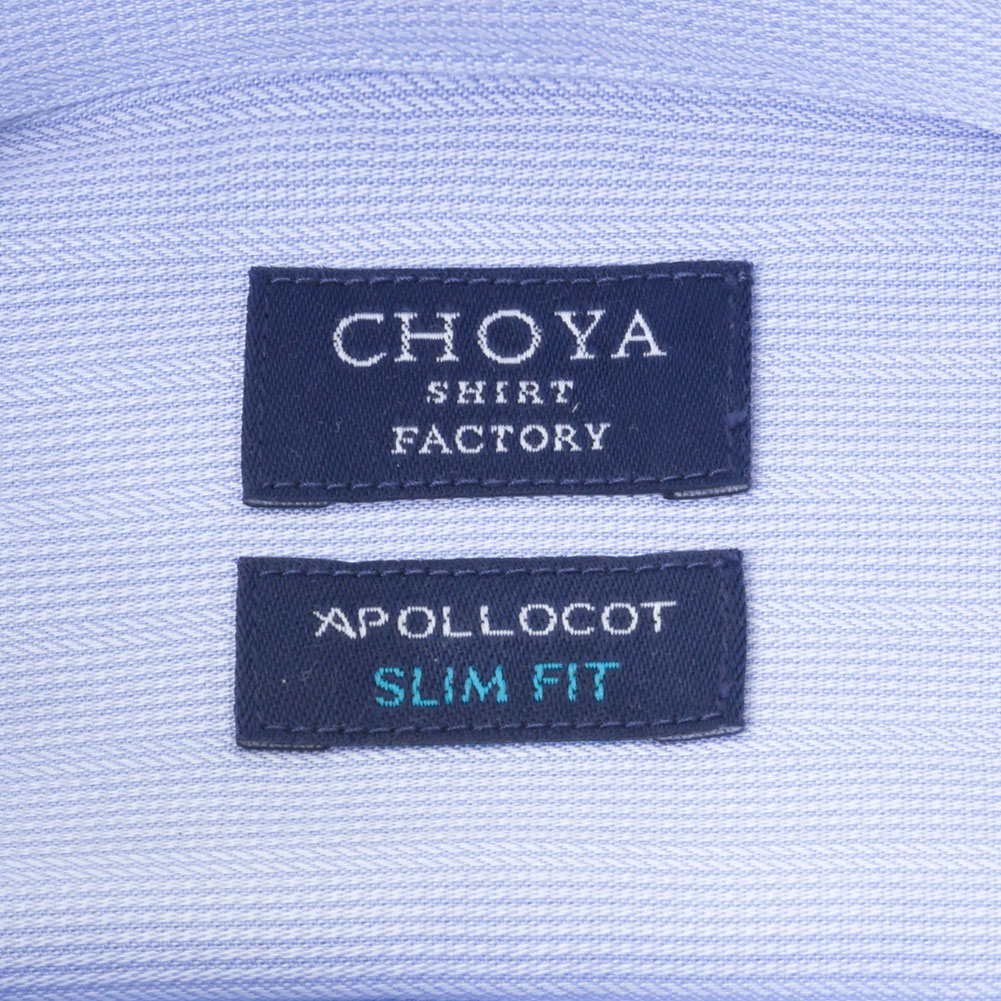 ワイシャツ スリムフィット ブルー ドビー CHOYA SHIRT FACTORY