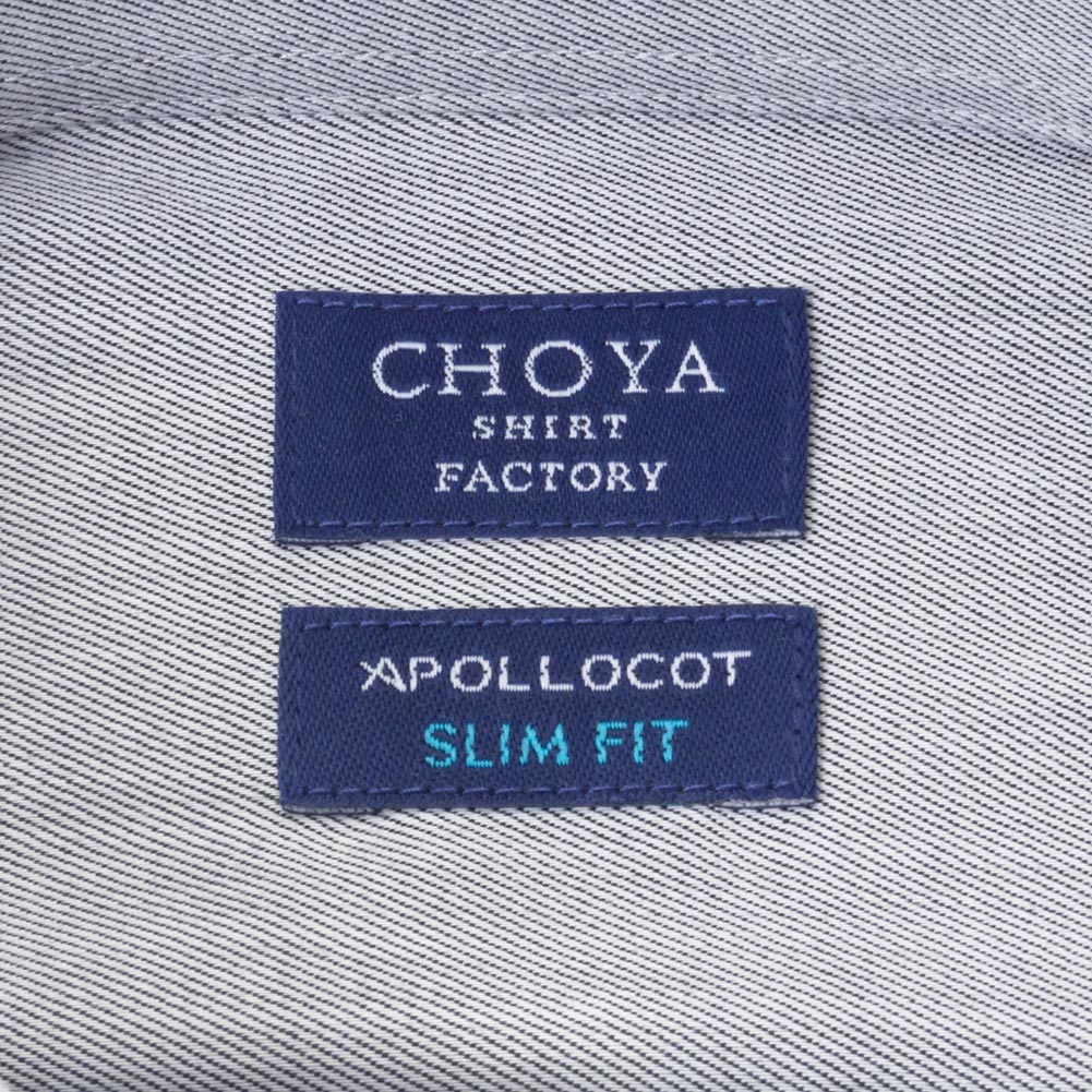 ワイシャツ スリムフィット グレー ツイル CHOYA SHIRT FACTORY