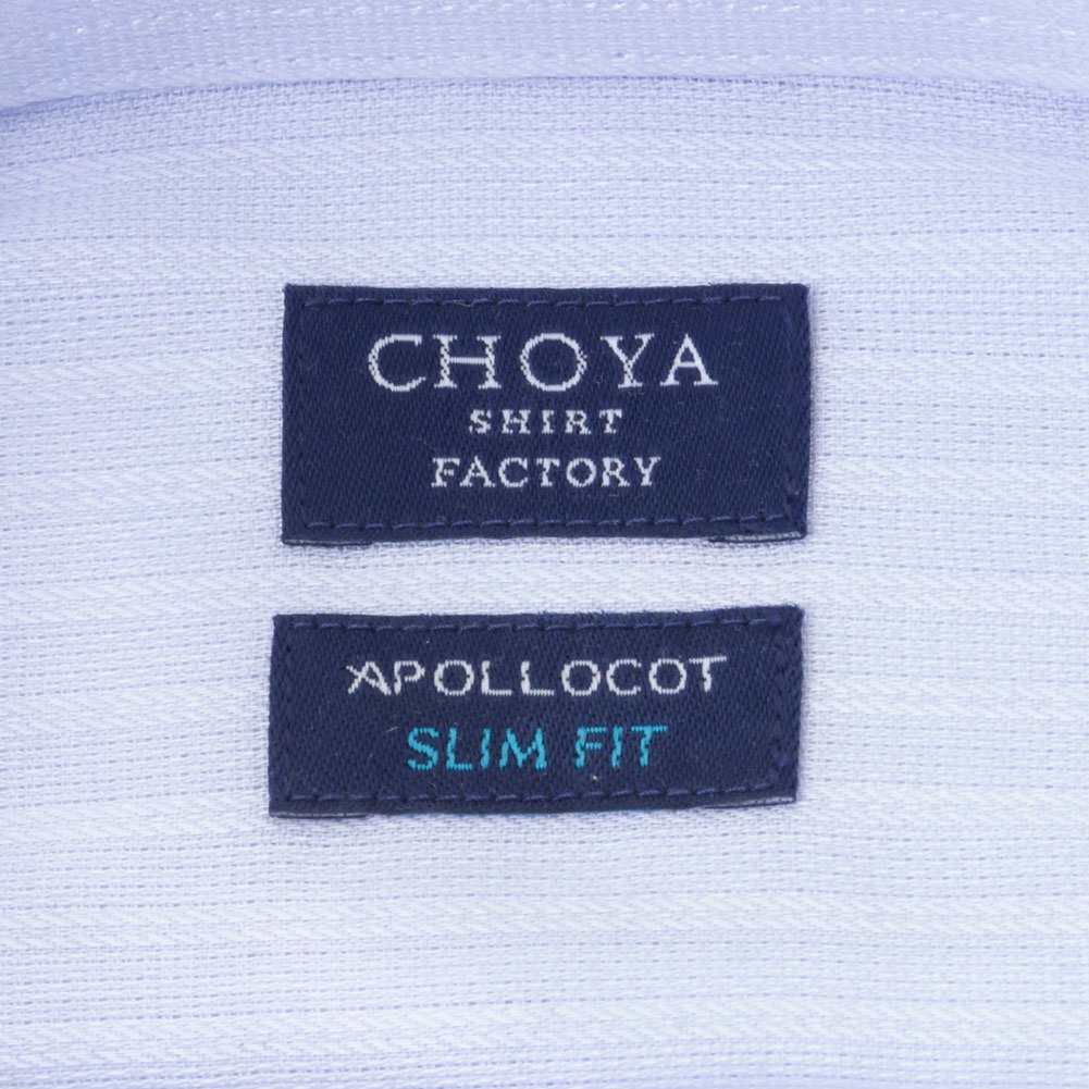 ワイシャツ スリムフィット ブルー ドビー CHOYA SHIRT FACTORY