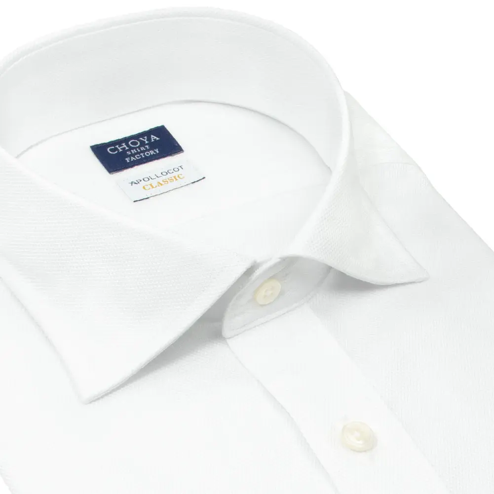 ワイシャツ 無地 ホワイト オックスフォード CHOYA SHIRT FACTORY classic