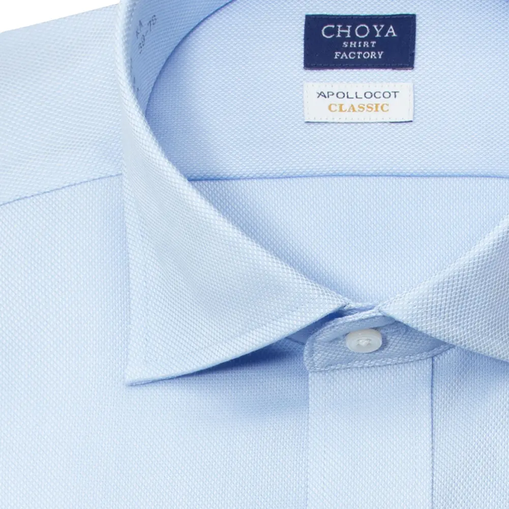 ワイシャツ 無地 ブルー オックスフォード CHOYA SHIRT FACTORY classic