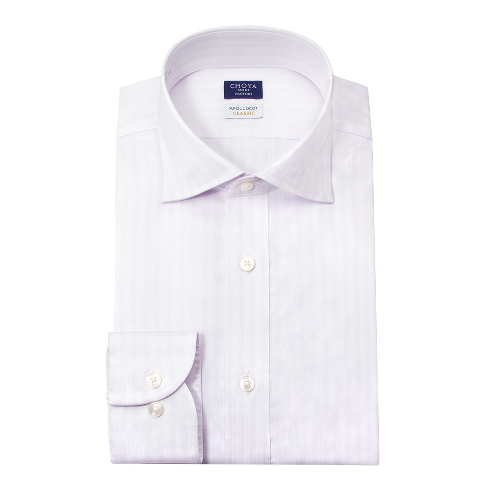 ワイシャツ ストライプ ピンク ドビー CHOYA SHIRT FACTORY classic