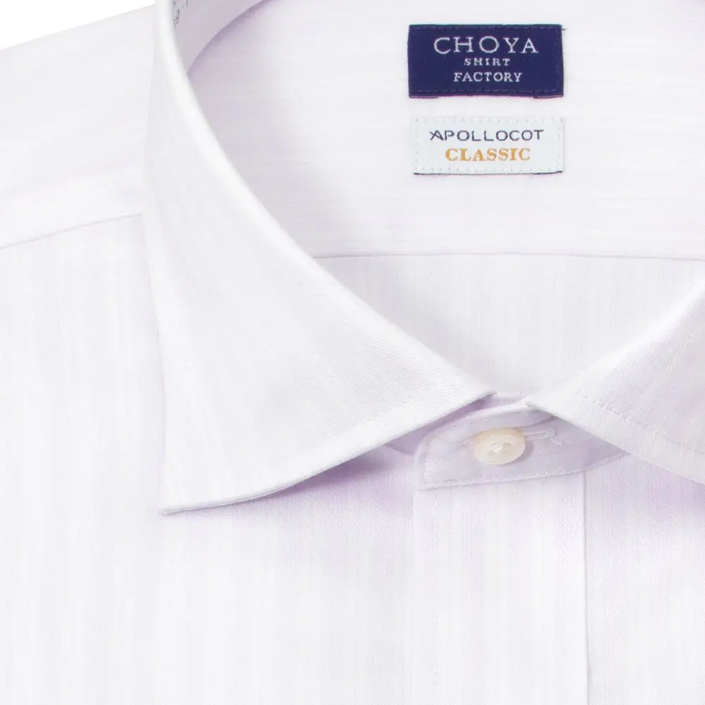ワイシャツ ストライプ ピンク ドビー CHOYA SHIRT FACTORY classic