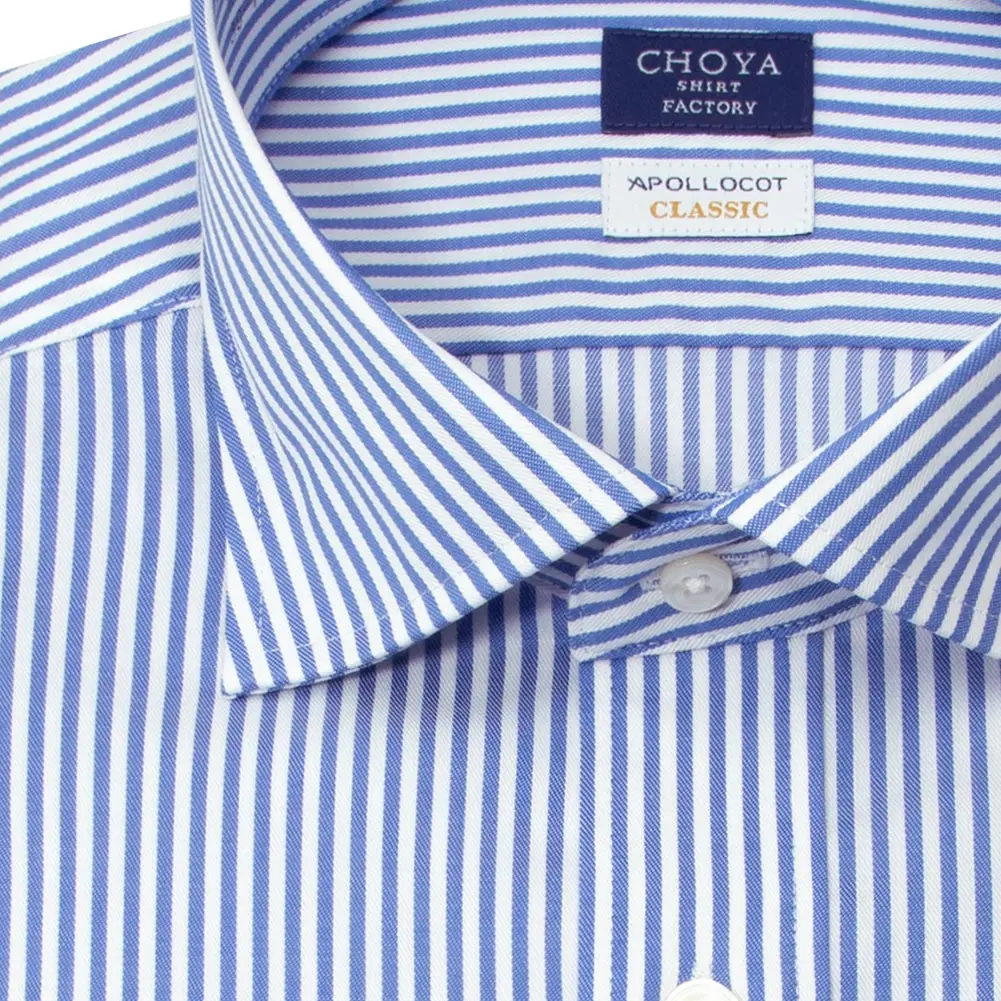 ワイシャツ ストライプ ブルー CHOYA SHIRT FACTORY classic