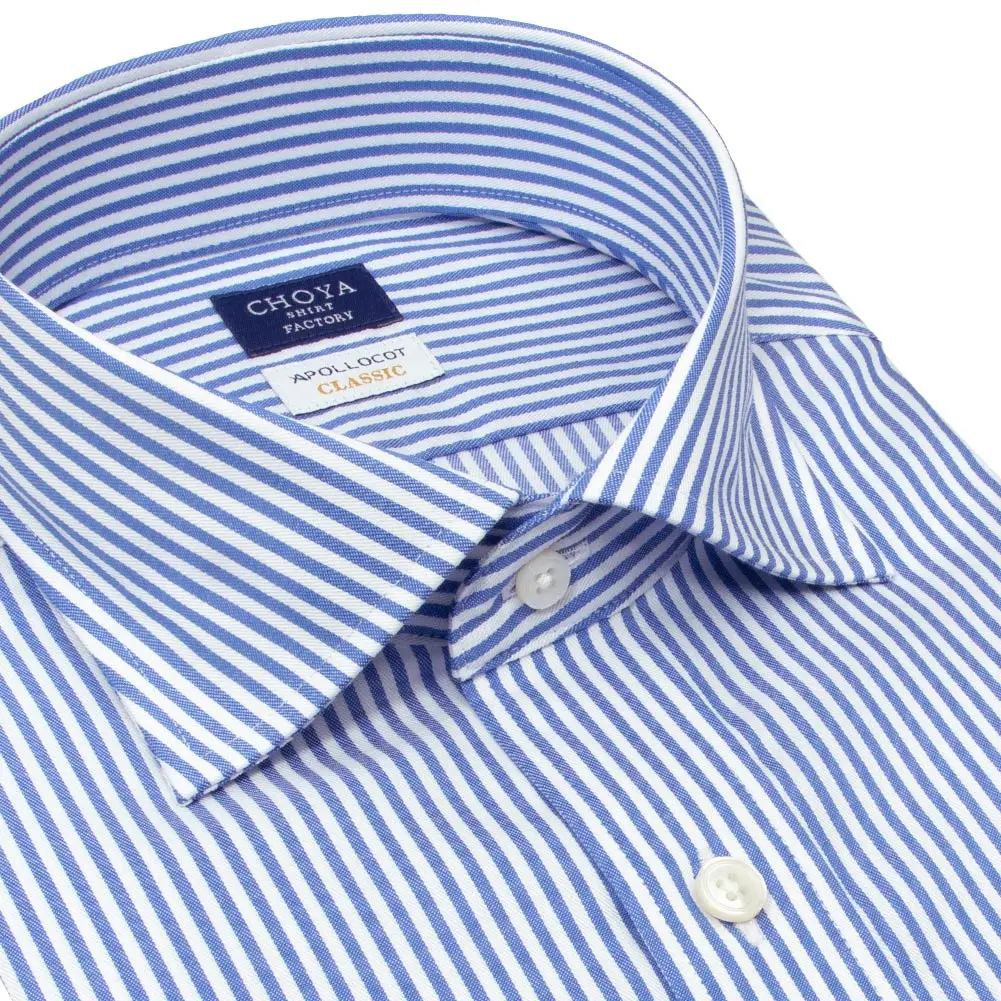 ワイシャツ ストライプ ブルー CHOYA SHIRT FACTORY classic