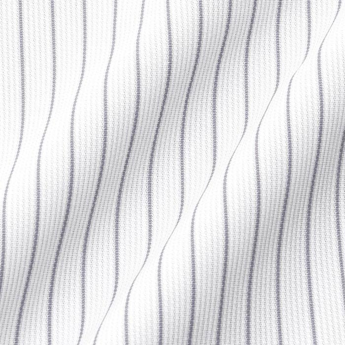 CHOYA SHIRT FACTORY スリムフィット 長袖カッタウェイ グレー ワイシャツ