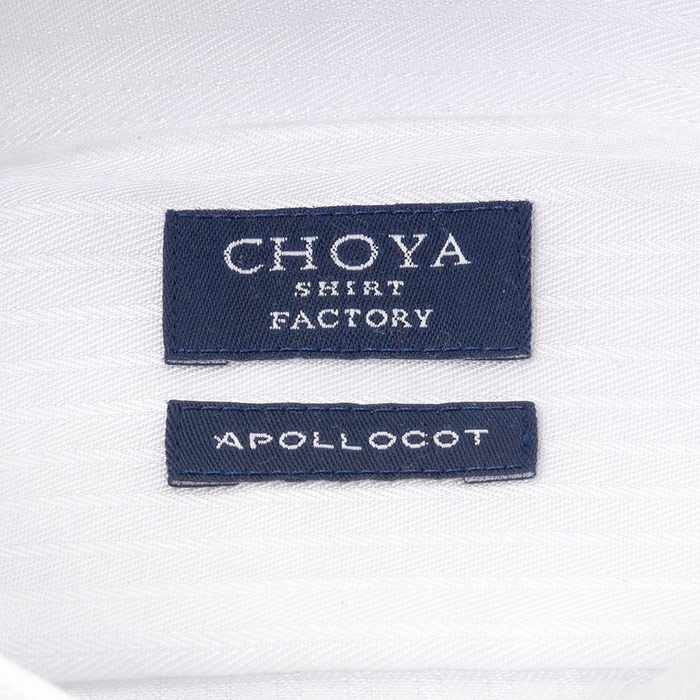 CHOYA SHIRT FACTORY 長袖ボタンダウン ホワイト ワイシャツ