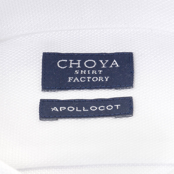 CHOYA SHIRT FACTORY 長袖ボタンダウン ホワイト ワイシャツ